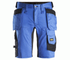 6141 Pantalones cortos de trabajo elásticos Slim Fit AllroundWork con bolsillos flotantes azul verdadero/ negro