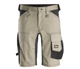 Pantalones cortos de trabajo elásticos Slim Fit AllroundWork 6143 Beige/Negro