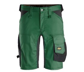 6143 Pantalones cortos de trabajo elásticos Slim Fit AllroundWork verde forestal/ negro