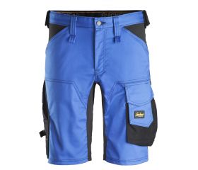 Pantalones cortos de trabajo elásticos Slim Fit AllroundWork 6143 Azul verdadero / Negro