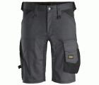 6143 Pantalones cortos de trabajo elásticos Slim Fit AllroundWork gris acero/ negro