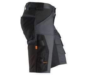 6143 Pantalones cortos de trabajo elásticos Slim Fit AllroundWork gris acero/ negro