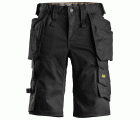 6147 Pantalones cortos de trabajo elásticos para mujer con bolsillos flotantes AllroundWork negro