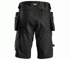 6147 Pantalones cortos de trabajo elásticos para mujer con bolsillos flotantes AllroundWork negro