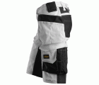 6147 Pantalones cortos de trabajo elásticos para mujer con bolsillos flotantes AllroundWork blanco/ negro