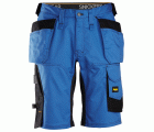 6151 Pantalones cortos de trabajo elásticos de ajuste holgado AllroundWork con bolsillos flotantes azul verdadero/ negro