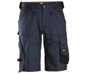 Pantalones cortos de trabajo elásticos ajuste holgado AllroundWork 6153 Azul Marino/Negro