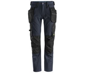 Pantalones largos de trabajo bolsillos flotantes desmontables LiteWork 6208 Azul Marino/Negro