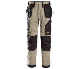 6210 Pantalones largos de trabajo con bolsillos flotantes LiteWork 37.5® beige-negro