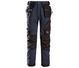 6210 Pantalones largos de trabajo con bolsillos flotantes LiteWork 37.5® azul marino-negro