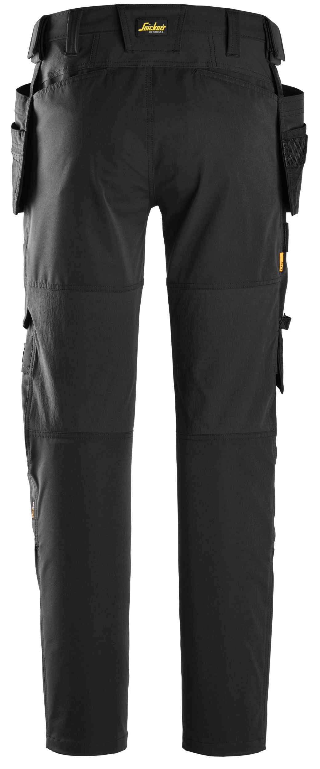 6218 Pantalones largos de trabajo elásticos AllroundWork Stretch con bolsillos flotantes color negro