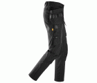6218 Pantalones largos de trabajo elásticos AllroundWork Stretch con bolsillos flotantes color negro