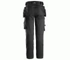 6247 Pantalones largos elásticos de trabajo para mujer con bolsillos flotantes AllroundWork negro