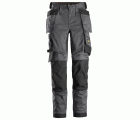 6247 Pantalones largos de trabajo elásticos para mujer con bolsillos flotantes AllroundWork gris acero-negro