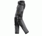 6247 Pantalones largos de trabajo elásticos para mujer con bolsillos flotantes AllroundWork gris acero-negro