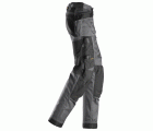 6247 Pantalones largos de trabajo elásticos para mujer con bolsillos flotantes AllroundWork gris acero-negro