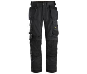 Pantalones largos de trabajo elásticos ajuste holgado y bolsillos flotantes AllroundWork Loose Fit 6251 Negro