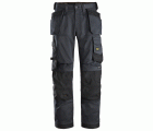 6251 Pantalones largos de trabajo elásticos ajuste holgado AllroundWork Loose Fit con bolsillos flotantes color gris acero/ negro