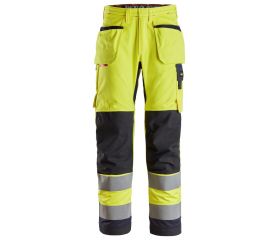6260 Pantalones largos de trabajo de alta visibilidad clase 2 con bolsillos flotantes ProtecWork amarillo-azul marino