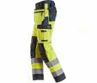 6261 Pantalones largos de trabajo de alta visibilidad clase 2 con bolsillos flotantes simétricos ProtecWork amarillo-azul marino
