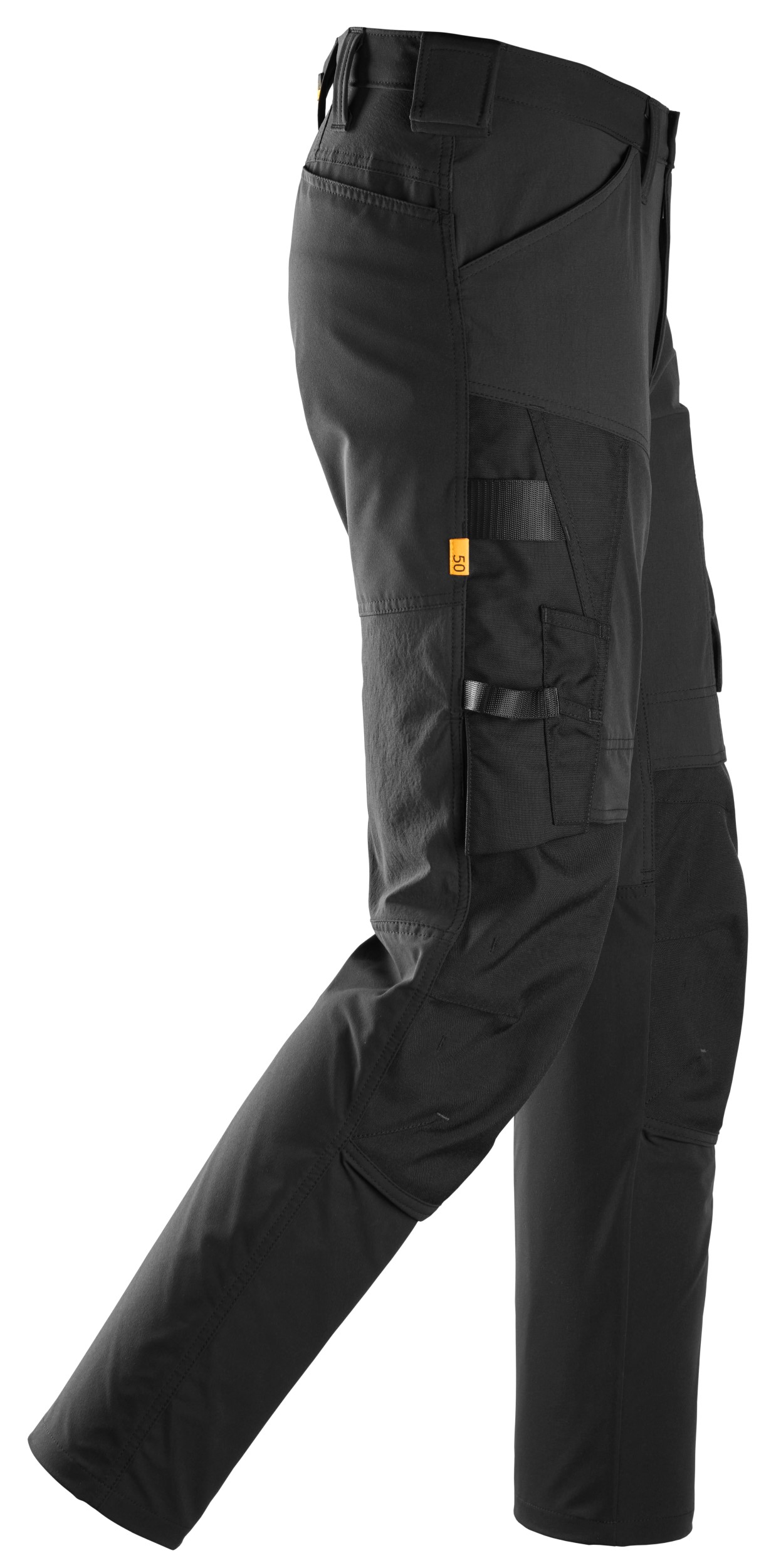 6318 Pantalones largos de trabajo elásticos AllroundWork Stretch color negro