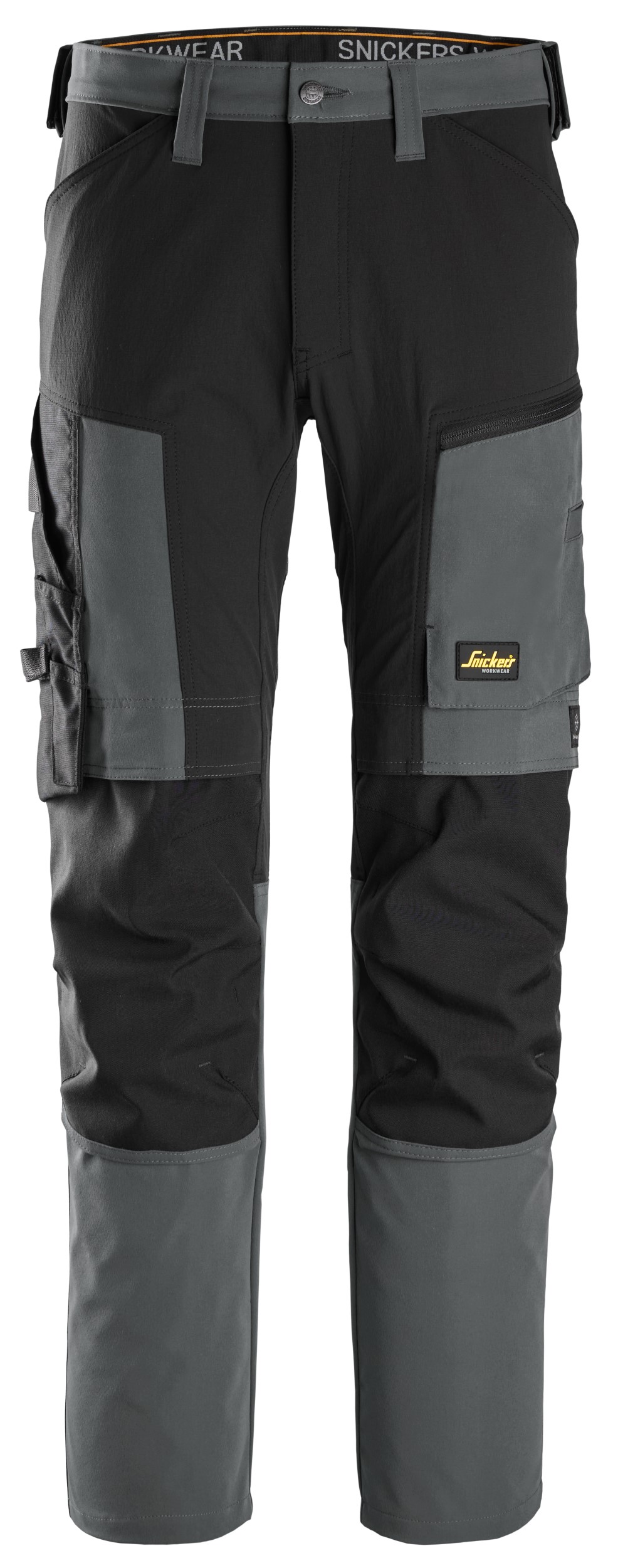 6318 Pantalones largos de trabajo elásticos AllroundWork Stretch color gris acero / negro