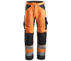 6331 Pantalón AllroundWork Alta Visibilidad CL2 Naranja / Gris acero