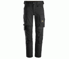 6341 Pantalones largos de trabajo elásticos AllroundWork Slim Fit color negro