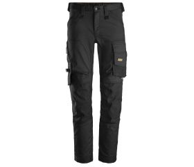 Pantalones largos de trabajo elásticos AllroundWork Slim Fit 6341 Negro