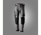 6341 Pantalones largos de trabajo elásticos AllroundWork Slim Fit color gris / negro