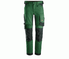 6341 Pantalones largos de trabajo elásticos AllroundWork verde forestal-negro talla 44
