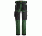6341 Pantalones largos de trabajo elásticos AllroundWork Slim Fit color verde forestal/ negro