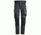 6341 Pantalones largos de trabajo elásticos AllroundWork Slim Fit color gris acero/ negro