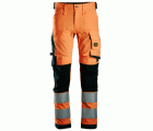 6343 Pantalones largos de trabajo elásticos de alta visibilidad clase 2 naranja-negro