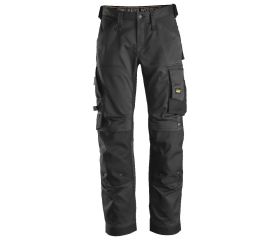 Pantalones largos de trabajo elásticos ajuste holgado AllroundWork Loose Fit 6351 Negro