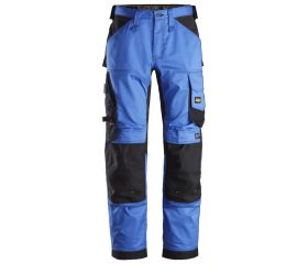 Pantalones largos de trabajo elásticos ajuste holgado AllroundWork Loose Fit 6351 Azul/Negro