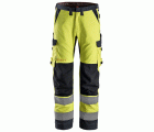 6361 Pantalones largos de trabajo de alta visibilidad clase 2 con bolsillos simétricos ProtecWork amarillo-azul marino