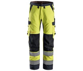 6361 Pantalones largos de trabajo de alta visibilidad clase 2 con bolsillos simétricos ProtecWork amarillo-azul marino