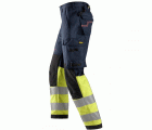 6363 Pantalones largos de trabajo de alta visibilidad clase 1 ProtecWork azul marino-amarillo
