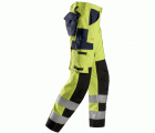 6364 Pantalones largos de trabajo de alta visibilidad clase 2 con espinilla reforzada ProtecWork amarillo-azul marino