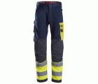 6376 Pantalones largos de trabajo de alta visibilidad clase 1 ProtecWork azul marino-amarillo