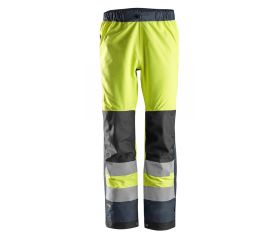6530 Pantalones largos de trabajo impermeables Waterproof Shell de alta visibilidad clase 2 AllroundWork amarillo-azul marino