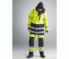 6563 Pantalones largos de trabajo impermeables de alta visibilidad clase 2 ProtecWork amarillo-azul marino