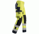 6563 Pantalones largos de trabajo impermeables de alta visibilidad clase 2 ProtecWork amarillo-azul marino