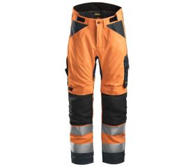 6639 Pantalón AllroundWork+ Alta Visibilidad 37.5 Térmico CL2 Naranja / Gris acero