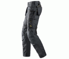 6701 Pantalones largos de trabajo para mujer con bolsillos flotantes AllroundWork gris acero/negro