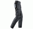 6701 Pantalones largos de trabajo para mujer con bolsillos flotantes AllroundWork gris acero/negro