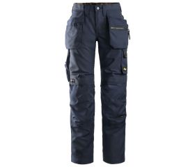 Pantalones largos de trabajo para mujer con bolsillos flotantes AllroundWork 6701 Azul Marino/Negro