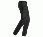 6703 Pantalones largos de trabajo elásticos para mujer sin bolsillos para rodilleras AllroundWork negro
