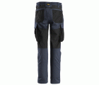 6703 Pantalones largos de trabajo elásticos para mujer sin bolsillos para rodilleras AllroundWork azul marino-negro